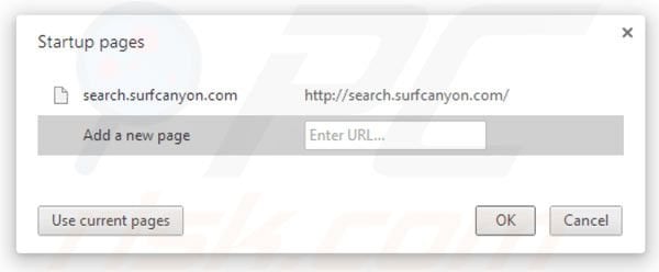 Verwijder Surf Canyon als startpagina in Google Chrome