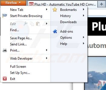 Verwijder plus-hd advertenties uit Mozilla Firefox stap 1