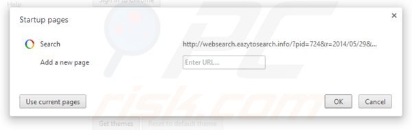 Verwijder websearch.eazytosearch.info als startpagina in Google Chrome