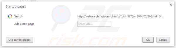 Verwijder websearch.fastosearch.info als startpagina in Google Chrome