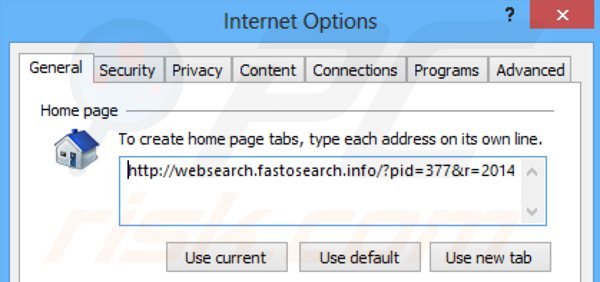 Verwijder websearch.fastosearch.info als startpagina in Internet Explorer