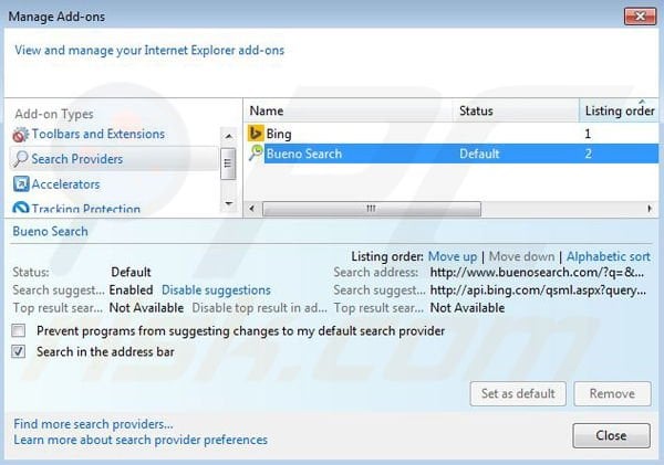 Verwijder Max-start.com als standaard zoekmachine in Internet Explorer
