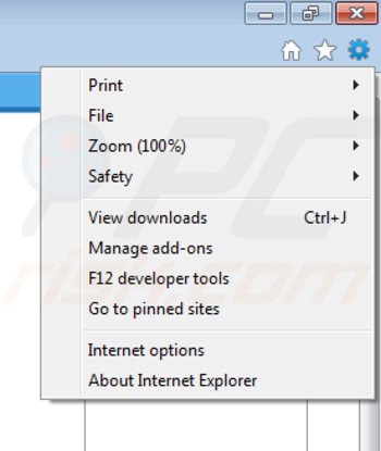 Verwijder de clicknmark advertenties uit Internet Explorer stap 1