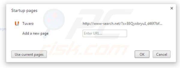 Verwijder www-search.net als startpagina in Google Chrome