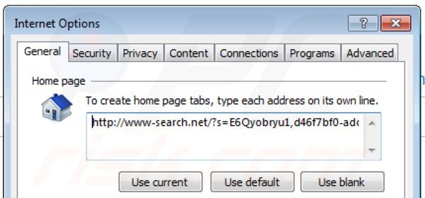 Verwijder www-search.net als startpagina in Internet Explorer