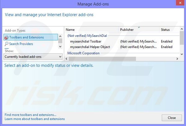 Verwijder de Astromenda browser hijacker uit Internet Explorer stap 1