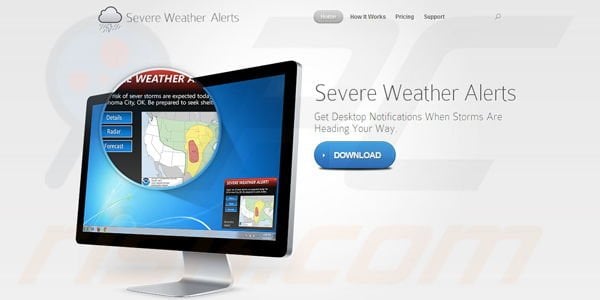 Severe Weather Alerts adware