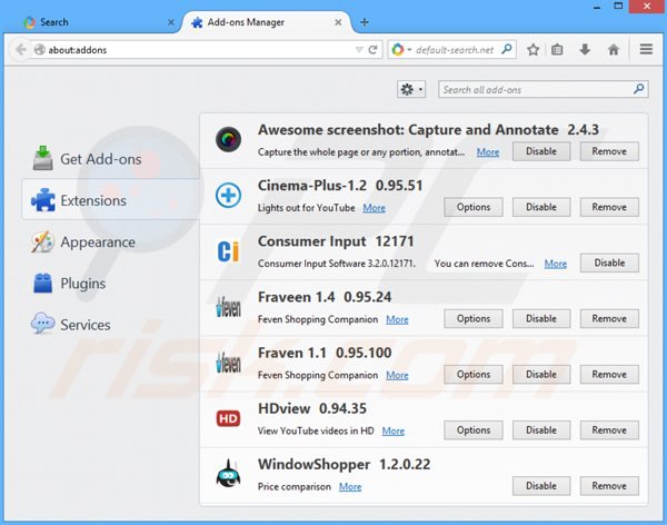 Verwijder de smartweb advertenties uit Mozilla Firefox stap 2
