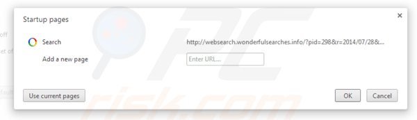 Verwijder websearch.wonderfulsearches.info als startpagina in Google Chrome