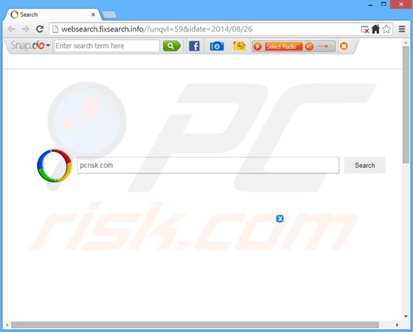websearch.fixsearch.info browser hijacker