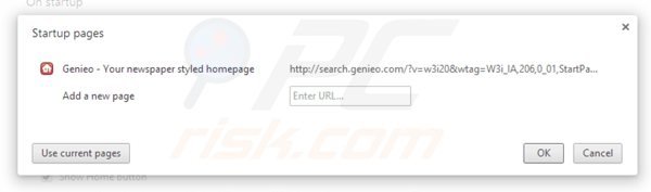Verwijder search.genieo.com als startpagina in Google Chrome