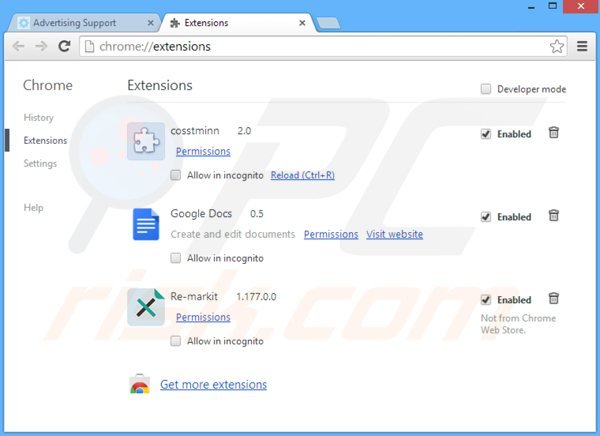 Verwijder de information advertenties uit Google Chrome stap 2