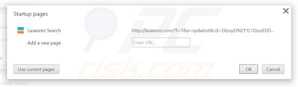 Verwijder lasaoren.com als startpagina in Google Chrome 