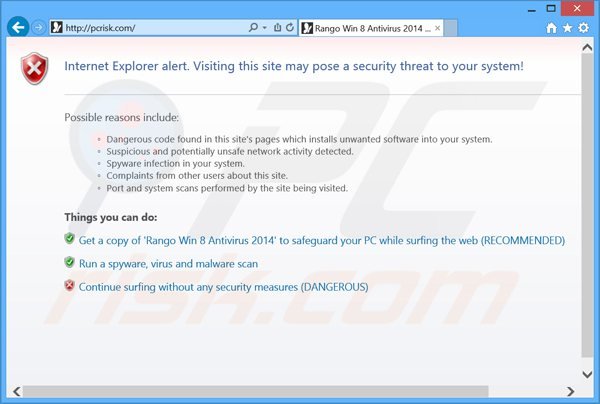 rango win8 antivirus 2014 blokkeert Internet browsers