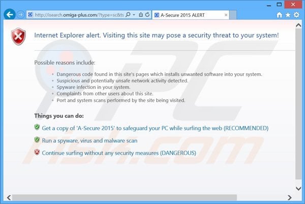 a-secure 2015 valse antivirus blokkeert de toegang tot internet blocking Internet access