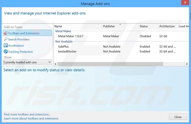 Verwijder de WindApp advertenties uit Internet Explorer stap 2