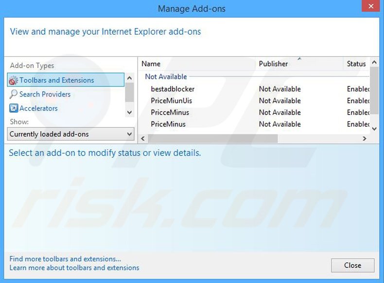 Verwijder de Desktop Search advertenties uit Internet Explorer stap 2