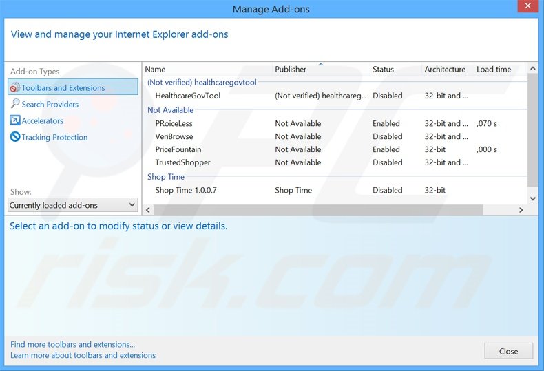 Verwijder de EpsanDrive advertenties uit Internet Explorer stap 2