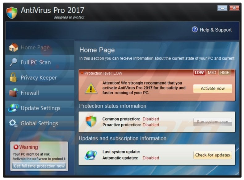 AntiVirus Pro 2017 vals antivirus programma