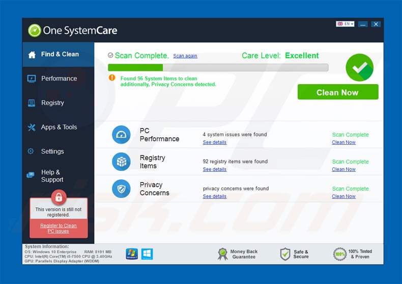 one systemcare applicatie