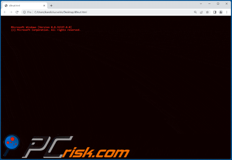 D0nut ransomware losgeldbrief verschijning (d0nut.html)