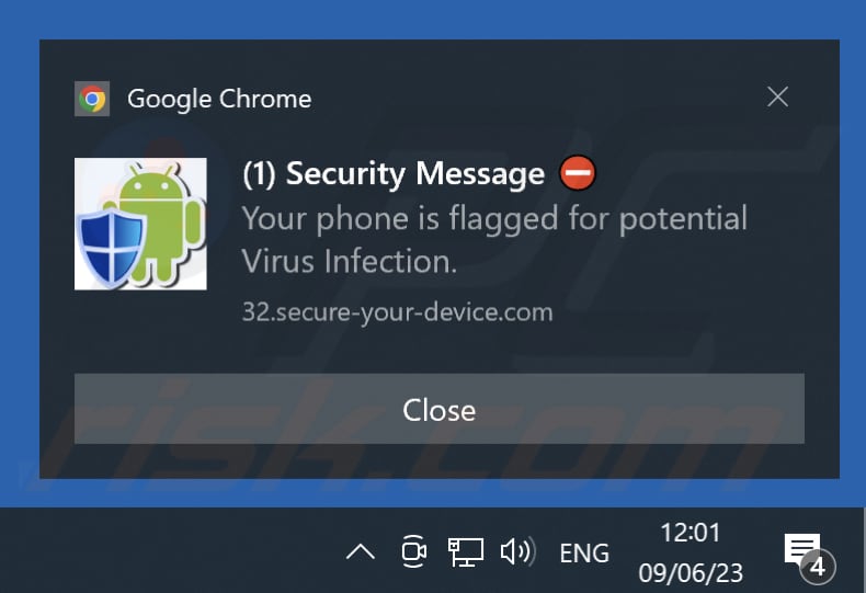 secure-your-device.com notification
