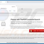 Website gebruikt om ThePDFConverterSearch browser hijacker te promoten