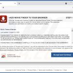 Website gebruikt om Movie Finder browser hijacker 2 te promoten