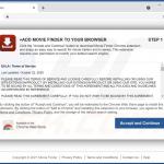 Website gebruikt om Movie Finder browser hijacker 2 te promoten