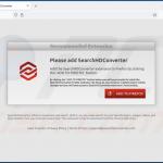 Website gebruikt om SearchHDConverter browser hijacker 2 te promoten