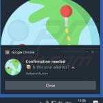 Browsermelding die FedEx PACKAGE WAITING adverteert scam 3