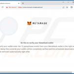 Phishing site met METAMASK-thema - recover-metamask.net