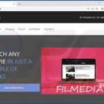 Filmedia adware-promotie website (voorbeeld 1)