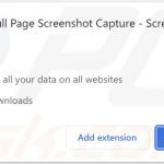 Cookie stuffing browser extension for various permissions (Full Page Screenshot Capture - Screenshotting)