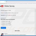 Dear YouTube user, Congratulations! scam eerste vraag