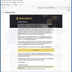 BNB Chain Airdrop scam promoting spam email 1