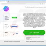 Website gebruikt om Ultimate Basketball Fan Extension browser hijacker te promoten (voorbeeld 2)