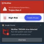 Advertentie geleverd door de trafficwatchers[.]com webpagina 1