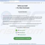 Pro Video Downloader adware officiële pagina 2