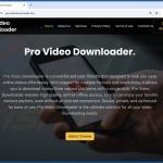 Pro Video Downloader adware officiële pagina