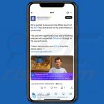 X bericht (tweet) dat de Ethereum (ETH) Reward Program zwendel promoot 1