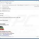 QuirkyLoader malware verspreidt scam e-mail 1