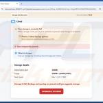 Your Cloud Account Suspended e-mailfraude webvoorbeeld 3