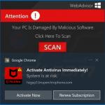 Browsermelding spam afgeleverd door een dubieuze site (voorbeeld 3)