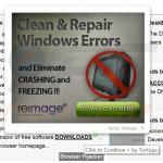 Misleidende Tortuga Internet browser genereert intrusieve advertenties (voorbeeld 2)