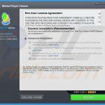 Misleidende gratis software installer gebruikt in de Playthru Player distributie (voorbeeld 1)