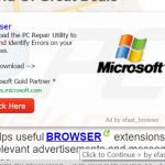eFast Browser genereert intrusieve pop-up advertenties (voorbeeld 1)