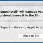 mcpuninstall Will Damage Your Computer. You Should Move It To The Trash.