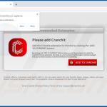 Website die de Cranchit browserkaper promoot