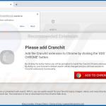 Website die de Cranchit browserkaper promoot